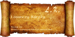 Losonczy Károly névjegykártya
